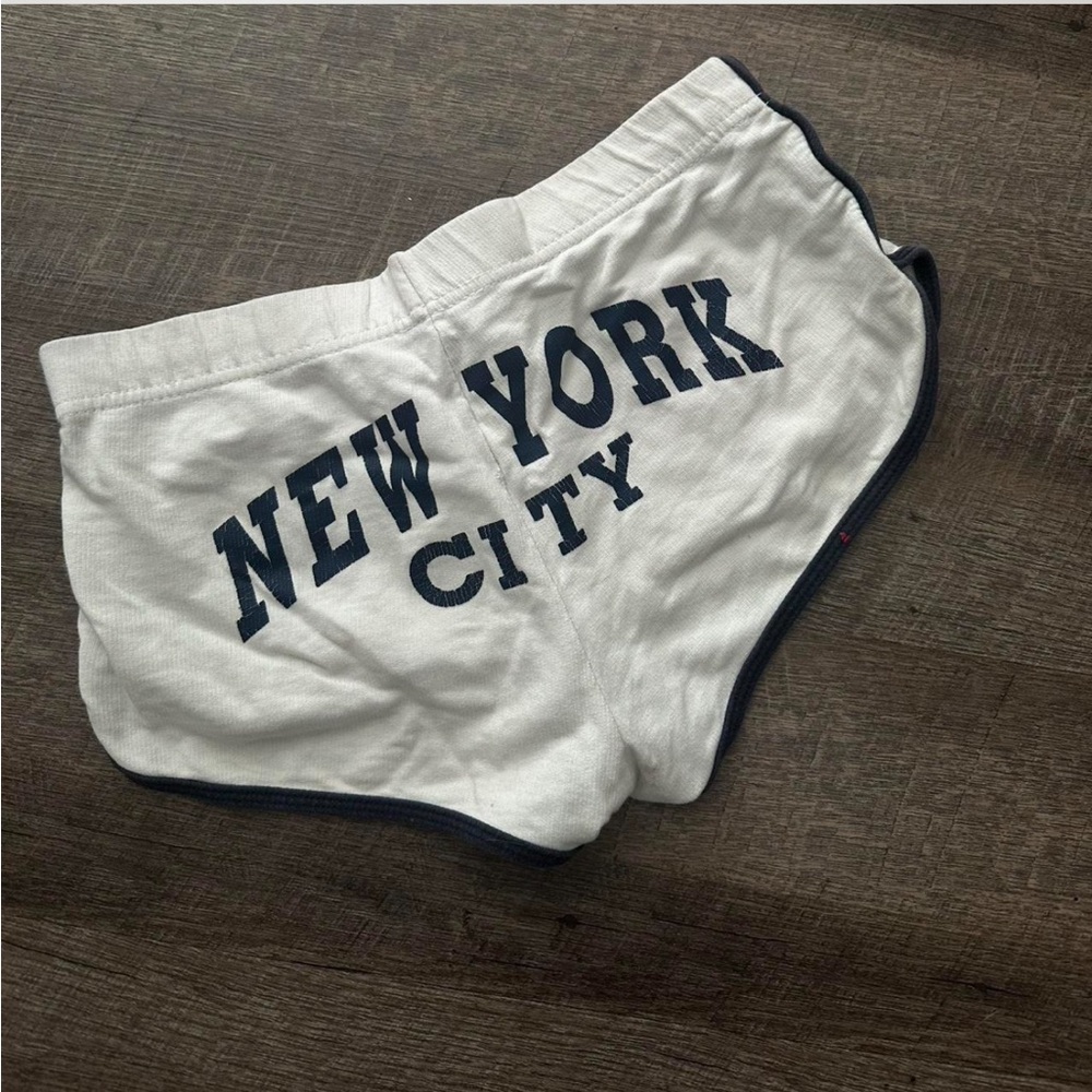 White Shorts with New York City Print